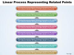 Business powerpoint templates linear process representing related points sales ppt slides