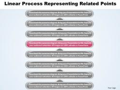 Business powerpoint templates linear process representing related points sales ppt slides