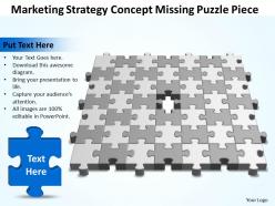 Business powerpoint templates marketing strategy concept missing puzzle piece sales ppt slides