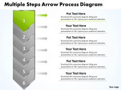 Business powerpoint templates mulitple steps arrow process diagram sales ppt slides 6 stages