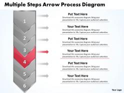 Business powerpoint templates mulitple steps arrow process diagram sales ppt slides 6 stages