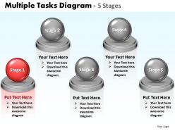 Business powerpoint templates multiple tasks diagram 5 stages layouts 0812 sales ppt slides