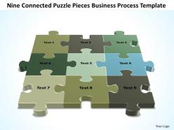 Business powerpoint templates nine connected strategy puzzle pieces circular sales ppt slides