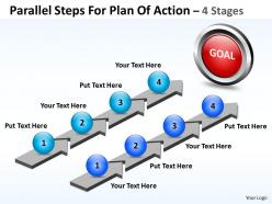 Business powerpoint templates parallel steps for plan of action sales ppt slides