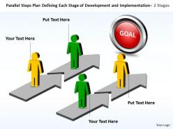 Business PowerPoint Templates parallel steps plan defining each stage of development and implementation Sales PPT Slides