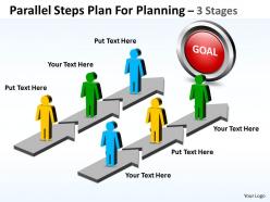 Business powerpoint templates parallel steps plan for planning sales ppt slides
