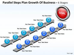 Business powerpoint templates parallel steps plan growth of sales ppt slides