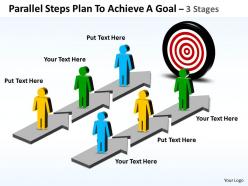 Business powerpoint templates parallel steps plan to achieve goal sales ppt slides