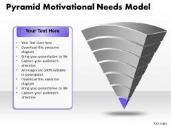 Business powerpoint templates pyramid motivational needs model sales ppt slides