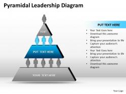 Business powerpoint templates pyramidal leadership diagram sales ppt slides