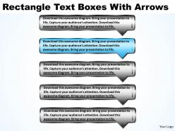 Business powerpoint templates rectangle text boxes with 3d arrows sales ppt slides 5 stages