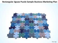 Business powerpoint templates rectangular jigsaw puzzle sample marketing plan sales ppt slides