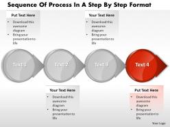 Business powerpoint templates sequence of process step by format sales ppt slides