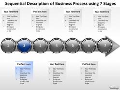 Business powerpoint templates sequential description of process using 7 stages sales ppt slides