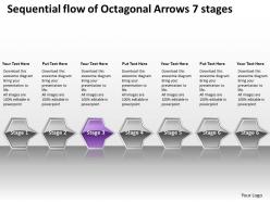 Business powerpoint templates sequential flow of octagonal arrows 7 stages sales ppt slides