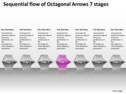 Business powerpoint templates sequential flow of octagonal arrows 7 stages sales ppt slides