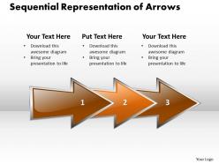 Business powerpoint templates sequential representation of arrows sales ppt slides