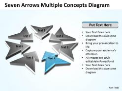 Business powerpoint templates seven arrows multilple concepts diagram sales ppt slides 7 stages