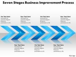 Business powerpoint templates seven stages improvement process sales ppt slides