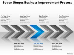 Business powerpoint templates seven stages improvement process sales ppt slides