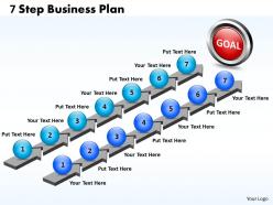 Business PowerPoint Templates seven step plan Sales PPT Slides