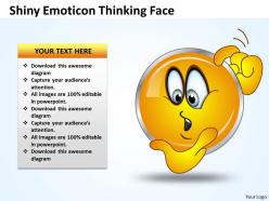 Business powerpoint templates shiney emoticon thinking face sales ppt slides