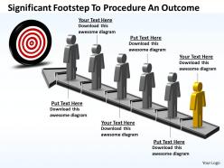 Business powerpoint templates significant footstep to produce outcome sales ppt slides