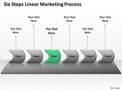 Business powerpoint templates six create macro linear marketing process sales ppt slides