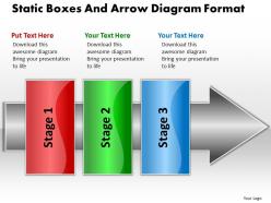 Business powerpoint templates static boxes and arrow diagram free format sales ppt slides
