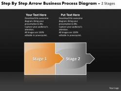 Business powerpoint templates step by arrow process diagram 2 stages sales ppt slides