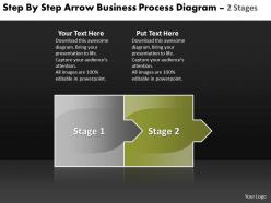Business powerpoint templates step by arrow process diagram 2 stages sales ppt slides