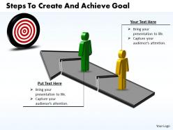 Business powerpoint templates steps to create and achieve goal sales ppt slides