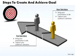 Business powerpoint templates steps to create and achieve goal sales ppt slides