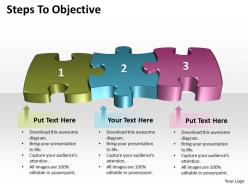 Business powerpoint templates steps to objective editable sales ppt slides