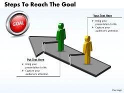 Business powerpoint templates steps to reach the goal sales ppt slides