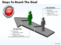 Business powerpoint templates steps to reach the goal sales ppt slides