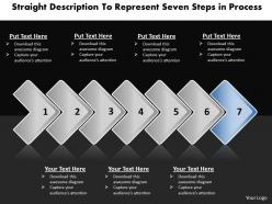 Business powerpoint templates straight description to represent seven steps process sales ppt slides