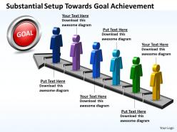 Business powerpoint templates substantial setup towards goal achievement sales ppt slides
