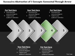 Business powerpoint templates successive abstraction of 5 concepts connected through arrow sales ppt slides