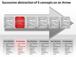 Business powerpoint templates successive abstraction of 6 concepts an arrow sales ppt slides