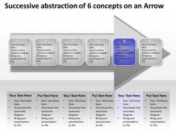 Business powerpoint templates successive abstraction of 6 concepts an arrow sales ppt slides