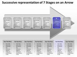 Business powerpoint templates successive representation of 7 stages an arrow sales ppt slides