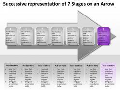 Business powerpoint templates successive representation of 7 stages an arrow sales ppt slides