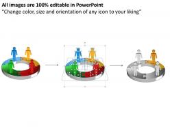 Business powerpoint templates symbol men standing on financial colorful circle sales ppt slides