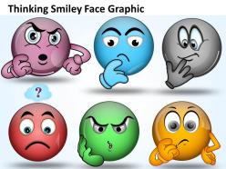 Business powerpoint templates thinking smiley face graphic sales ppt slides