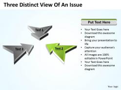 Business powerpoint templates three distinct view of an issue sales ppt slides 3 stages