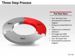 Business powerpoint templates three step circular process editable sales ppt slides