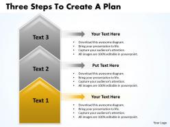 Business powerpoint templates three steps to create plan sales ppt slides 3 stages