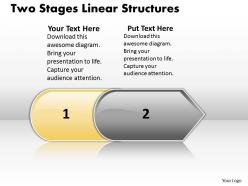 Business powerpoint templates two stage linear structures sales ppt slides