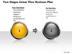 Business powerpoint templates two stages linear flow theme plan sales ppt slides